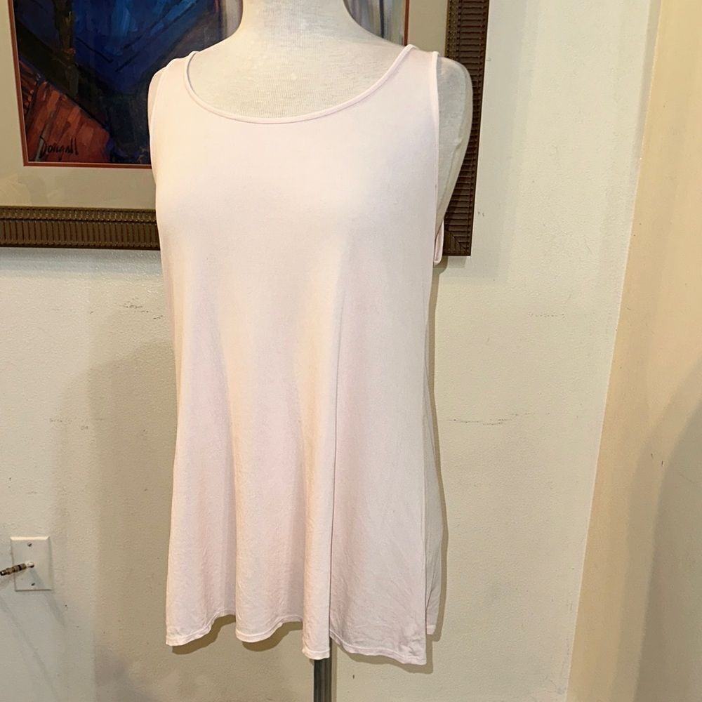 TOP - Eileen Fisher 100% Silk Women's Sleeveless Pale Pink Size Medium - Picture 2 of 10